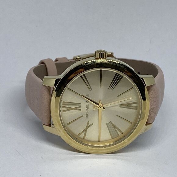 Michael Kors MK2558 Hartman Women's Pink Leather Analog Dial Quartz Watch UC797 - Picture 7 of 12